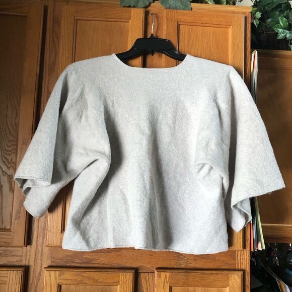 BCBGMAXAZRIA Masha Knit Kimono Merino Wool Blend Oversized V-Neck Sweater - XS - Picture 11 of 15